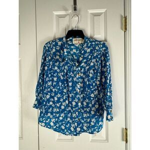 Lauren Moffatt Womens Silk Blouse Size Small